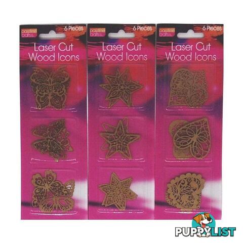 Laser Cut Wood Icons Pack of 3 - 900021