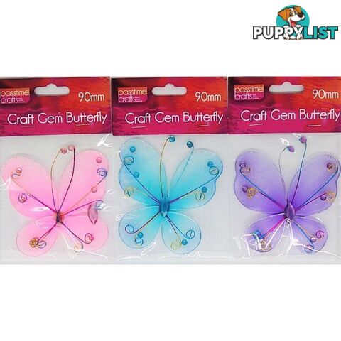 Craft Gem Butterfly Pack of 3 - 900046