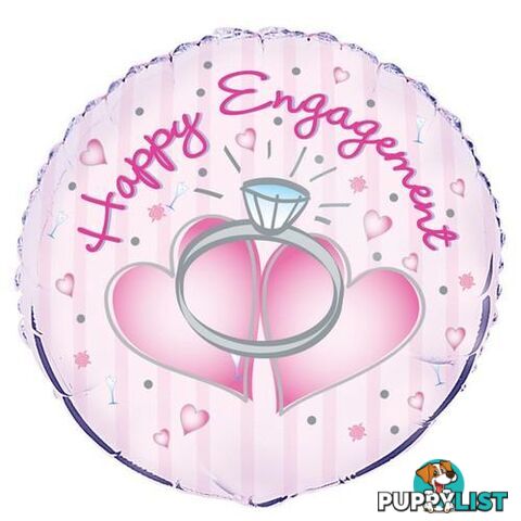 Happy Engagement 45cm (18) Foil Balloon Bulk - 011179522125