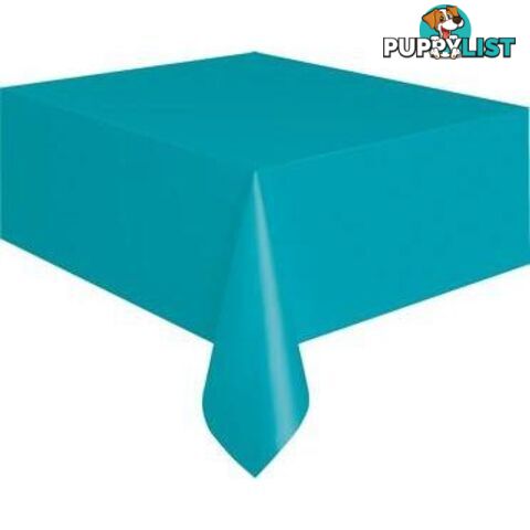 Caribbean Teal Unique Plastic Tablecover Rectangle 137cm x 274cm (54 x 108) - 011179050796