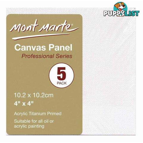 Canvas Panels Pk 5 10.2x10.2cm - 9328577012112