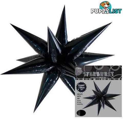 Glitz Starburst Black 100cm (40) - 9311965428657