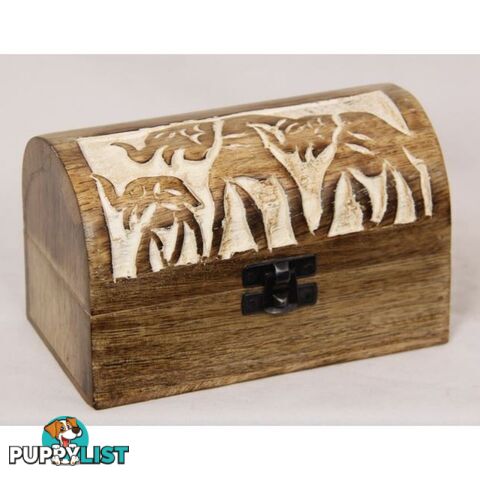 Wooden Elephant Box 15x9cm - 9319844594981