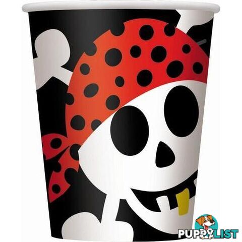 Pirate Fun 8 x 270ml (9oz) Cups - 011179404964