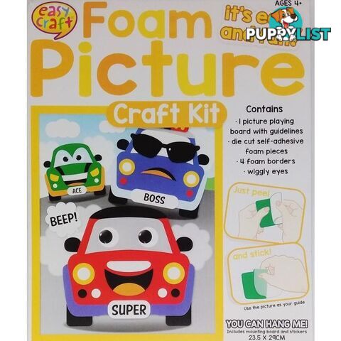 Foam Picture Craft Kit 4 Assorted Designs - 800690