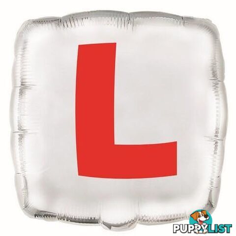 L Plate 45cm (18) Foil Balloon Packaged - 011179566693