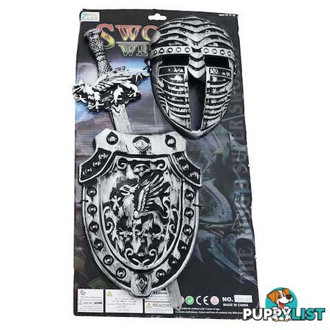 Knight Shield Sword and Mask Set - 9328644051105