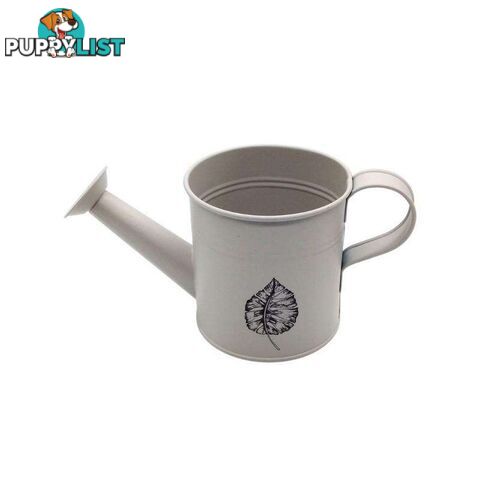 Watering Can Leaf Print Cream 10cm - 800610