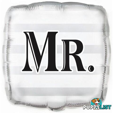 Wedding Mr Square 45cm (18) Foil Balloon Packaged - 011179539741