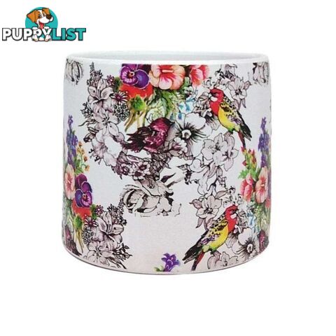 Small Ceramic Bird Design Pot - 800373