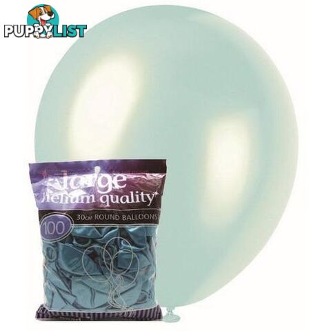 Blue - 100 x 30cm (12) Pearl Balloons - 9311965012870