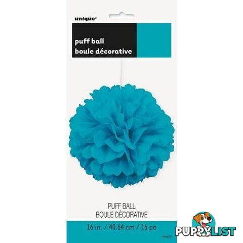 Puff Ball Decor Caribbean Teal 40cm (16) - 011179632039