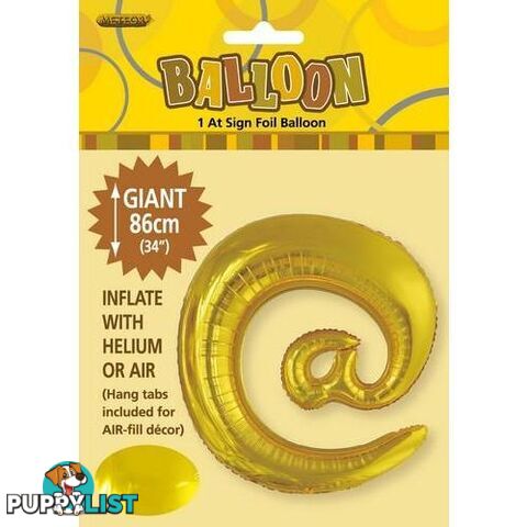 Gold @ Alphabet Foil Balloon 86cm (34) - 9311965431893