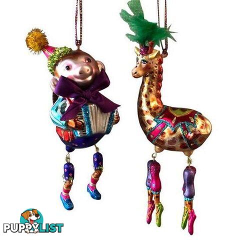 Monkey & Giraffe Christmas Decorations 1pce - 9325854039466