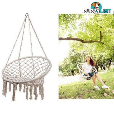 Macrame Hanging Chair 123cm Max 100Kg - 9319844585712