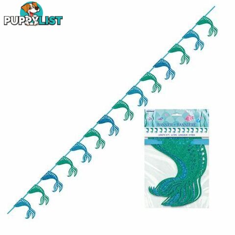 Mermaid Glitter Garland 2.74m (9) - 011179583287