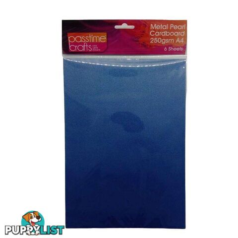 Metal Pearl Cardboard 250gsm A4 Blue 6 Pieces - 800302