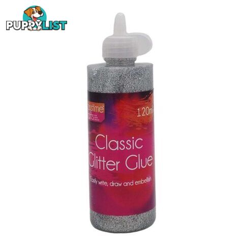 Metallic Glitter Glue Silver 120ml - 800285