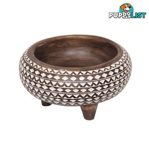 Boho Tribal African Art DÃ©cor Bowl 15cm Diamond Pattern - 800274