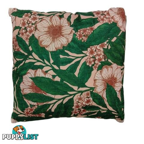 Cushion Leaf Green and Cream 45x45cm - 800916