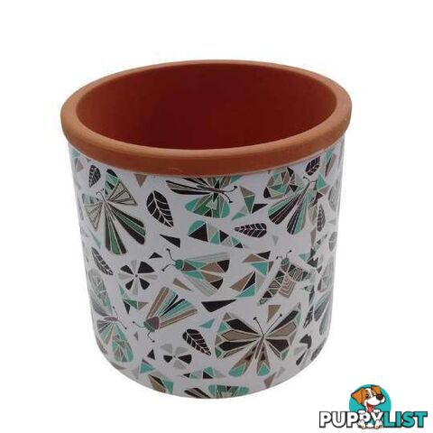 Medium Pot Mosaic Range 14x12cm Geometric Insects Design - 801048