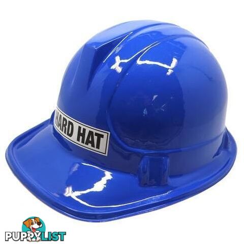 Construction Hard Hat - Royal Blue Plastic - 9311965122463