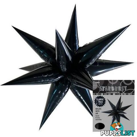 Glitz Starburst Black 70cm (27.5) - 9311965428558