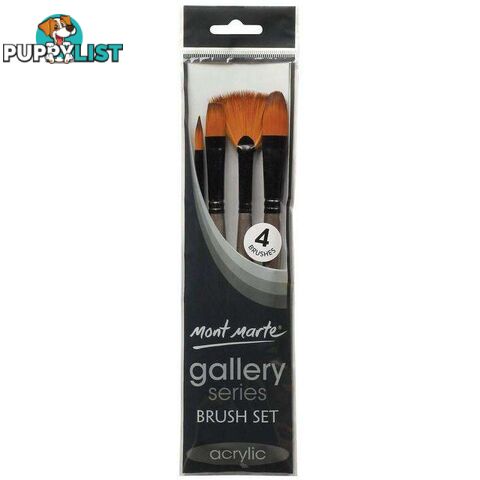 Gallery Series Brush Set Acrylic 4pce - 9328577016745