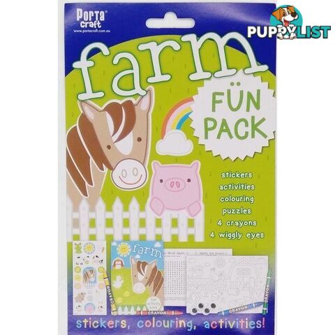 Farm Fun Pack Stickers Colouring and Activities - 9332365143674