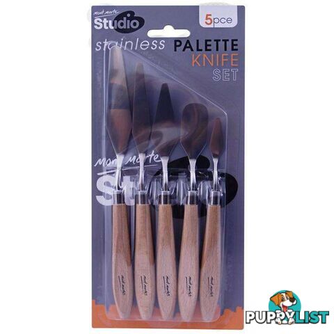 Mont Marte Studio Palette Knife Set Stainless 5pcs - 9328577030390