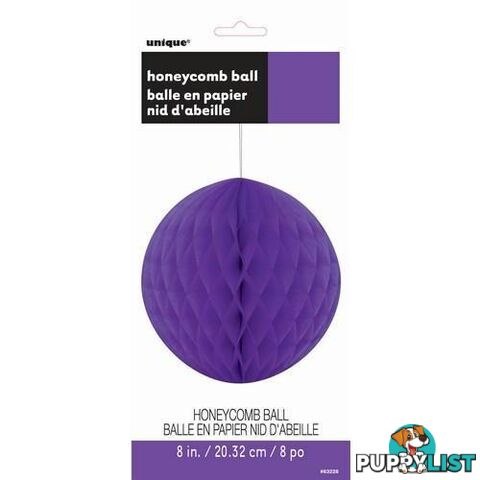 Honeycomb Ball Neon Purple 20cm (8) - 011179632282