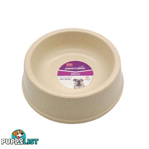 Bamboo Fibre Pet Bowl Cream 22cm - 800479