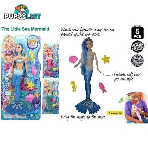 Mermaid Doll Bendable 35cm - 9315892257724