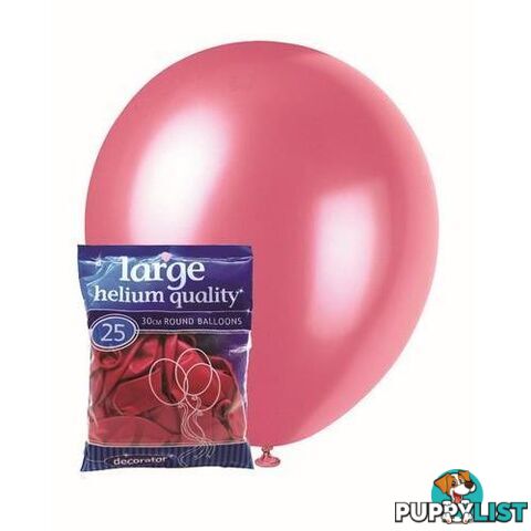 Bubblegum Pink - 25 x 30cm (12) Decorator Balloons - 9311965025498