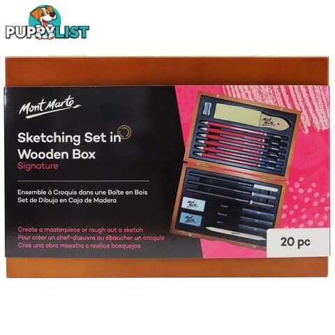 Signature Sketching Set in Wooden Box 21pc - 9328577039935