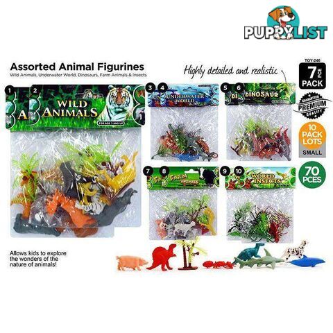 Animals Farm-Sea Jungle Dino Insect 7pce - 9315892262520