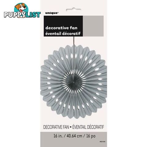 Decorative Fan Silver 40cm (16) - 011179631940