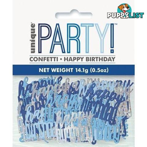 Blue Happy Birthday Foil Confetti 14g (0.5oz) - 011179838349