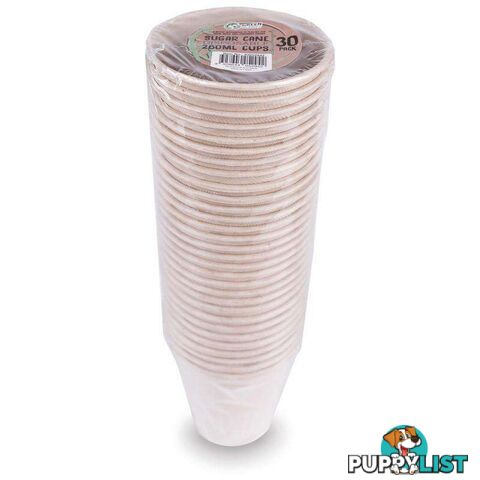 Sugar Cane Party Disposable Cups 260mL 30 Pack - 9328644052942