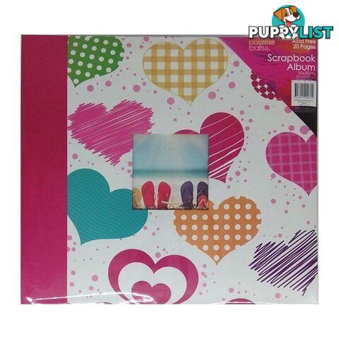 Scrapbook Album Hearts 30x30cm 20 Pages - 800348