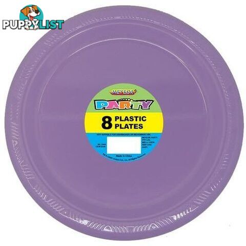 Lavender 8 x 23cm (9) Plastic Plates - 9311965343479