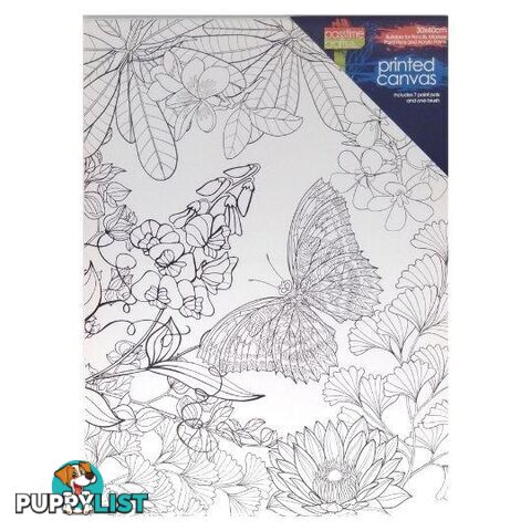 Printed Colour In Canvas 30x40cm Butterfly Garden - 800988