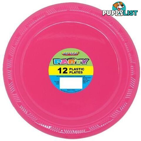 Hot Pink 12 x 18cm (7) Plastic Plates - 9311965320913