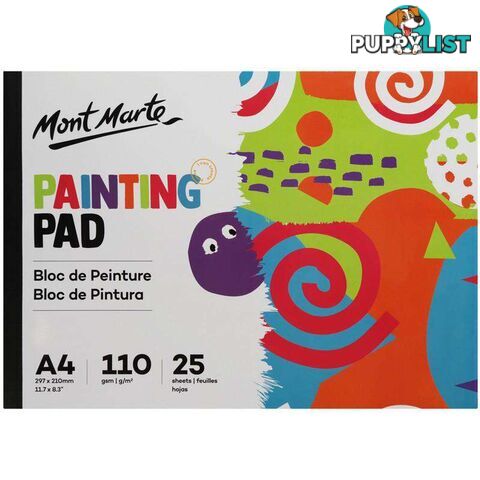 Mont Marte A4 Painting Pad 25 Sheets 100gsm - 9328577038822