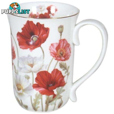 Poppies Flower on White Mug - 9342816019038