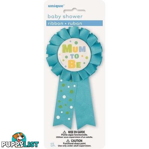 Mum To Be Award Ribbon Blue - 011179139187