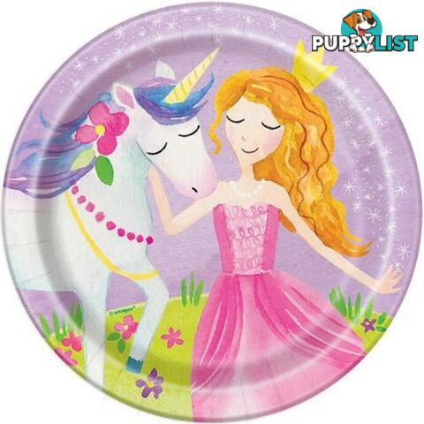 Magical Princess 8 x 18cm (7) Paper Plates - 011179583744