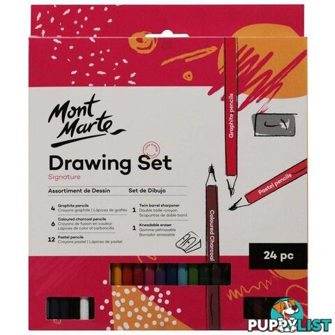 Mont Marte Drawing Set 24pcs - 9328577037092