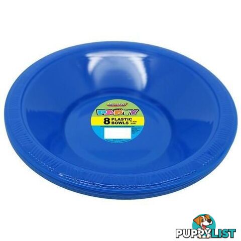 Royal Blue 8 x 18cm (7) Plastic Bowls - 9311965327592