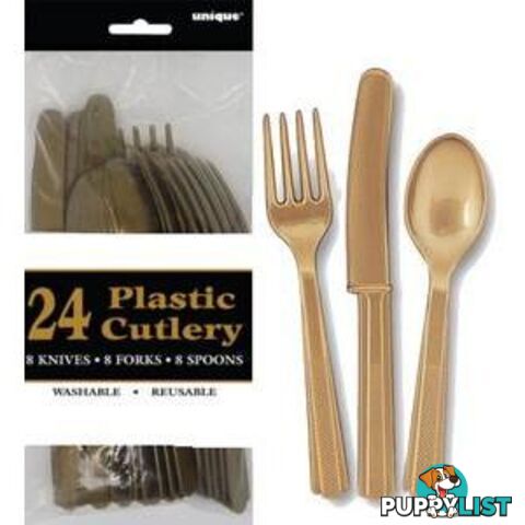 Gold 24 Assorted Cutlery - 011179033348